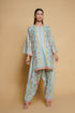 Printkari Poly Muslin Co-ord set in Tourquise Green