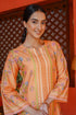 Printkari Poly Muslin Co-ord set in Peach orange