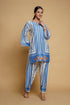 Chandni in Printkari Poly Poly Muslin Co-ord set in Blue