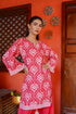 Printkari Poly Muslin Co-ord set in Strawberry Red