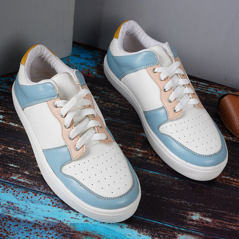 Women's Colorblock Lace-Up Casual Sneakers