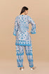 Printkari Poly Muslin Co-ord set in White & Blue