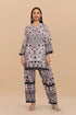 Printkari Poly Muslin Co-ord set in White & Black