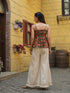Floral Printed Sleeveless Peplum Pure Cotton Top
