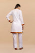Cotton Chikankari Short Kurta in White