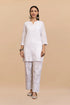 Cotton Chikankari Short Kurta in White