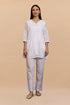 Cotton Chikankari Short Kurta in White