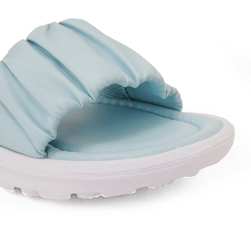 Women's Ruched Strap Comfort Slide Sandals