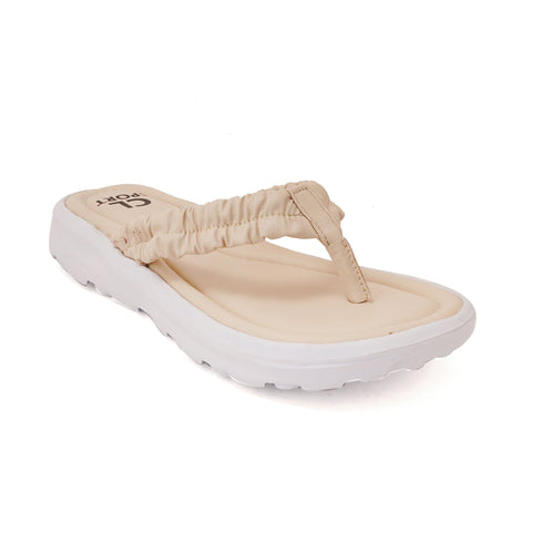 Women's Ruched Strap Thong Comfort Flip-Flops