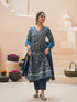 Women Floral Printed Cotton Kurta with Trousers & Dupatta
