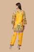 Komal x HOK Printkari Poly Muslin Co-ord set in Yellow