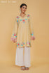 Shivani in Kashmiri Aari Work Cotton Short Kurta – Beige