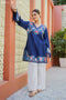 Kashmiri Aari Work Cotton Kurta – Royal Blue