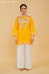 Kashmiri Aari Work Cotton Short Kurta – Mustard
