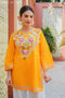 Kashmiri Aari Work Cotton Short Kurta – Mustard