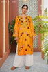 Kashirmir Aari Work Long Kurta - Mustard
