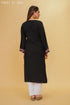 Taniya in Rayaon Chikankari Kurta in Black Pink Hand Embroidery