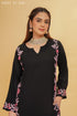 Taniya in Rayaon Chikankari Kurta in Black Pink Hand Embroidery