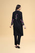 Saba Chikankari Kurta Set in Rayon Cotton - Black