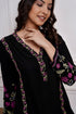 Saba Chikankari Kurta Set in Rayon Cotton - Black