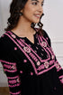 Saba Chikankari Long Kurta in Rayon Cotton - Black