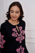 Saba Chikankari Long Kurti in Cotton - Black