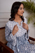 Saba Chikankari Dress in Mul cotton -Blue