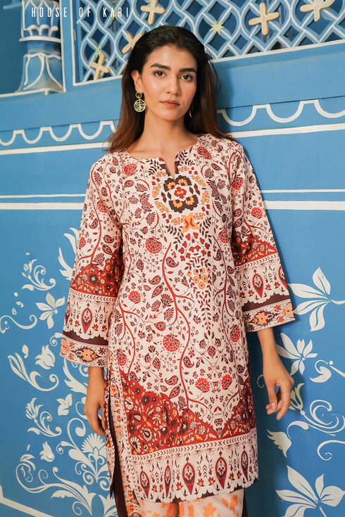 Printkari Poly Muslin Co-ord set in Multicolour