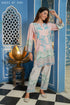 Printkari Poly Muslin Co-ord set in Pink & Sky Blue
