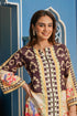 Printkari Poly Muslin Co-ord set in Brown Mulicolour