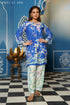 Printkari Poly Muslin Co-ord set in Royal BLUE