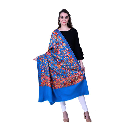 Women's Aari Embroidered Wool Shawl