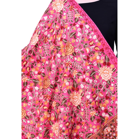 Women's Aari Embroidered Wool Stole