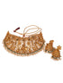 GoldPlated AD Embellished Enchanting Krishna Temple Choker Jewellery Set