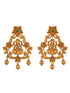 GoldPlated Green AD Embellished Shri Lakshmi Temple Choker Jewellery Set