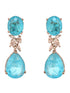 Saraf RS Women Jewellery Turquoise Blue Teardrop Shaped Drop Earrings