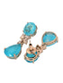 Saraf RS Women Jewellery Turquoise Blue Teardrop Shaped Drop Earrings