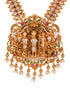 GoldPlated AD Embellished Temple Ram Darbaar Jewellery Set