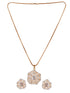Gold Plated AD Studded Statement Pendant jewellery set