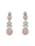 GoldPlated Lime green AD Studded Statement Jewellery Set