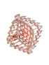 Rose GoldPlated & White AD Studded Ring