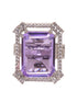 Rose GoldPlated & White AD Studded Ring