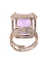 Rose GoldPlated & White AD Studded Ring