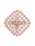 Rose GoldPlated White ADStudded Adjustable Finger Ring