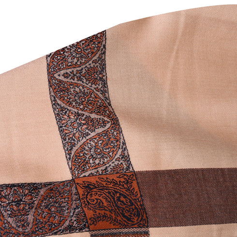 Men's Pure Wool Border Shawl