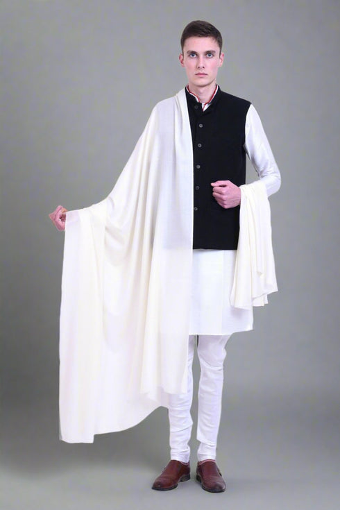 Men's Light Weight 100% Fine Wool Shawl