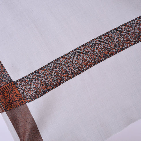 Men's Pure Wool Border Shawl