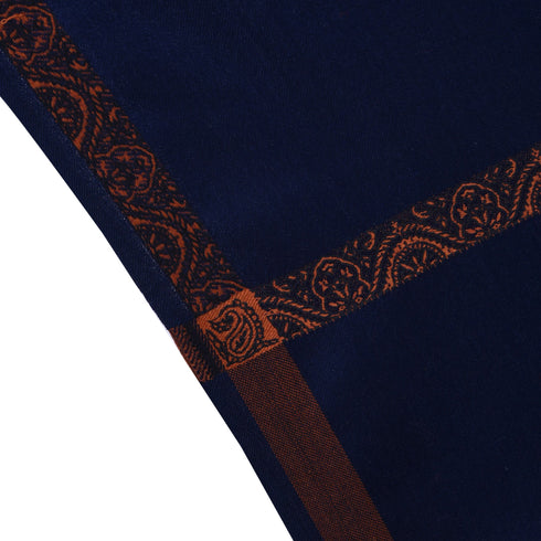Men's Pure Wool Border Shawl