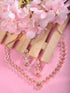 Rose GoldPlated White AD Studded Jewellery Set