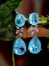 Saraf RS Women Jewellery Turquoise Blue Teardrop Shaped Drop Earrings